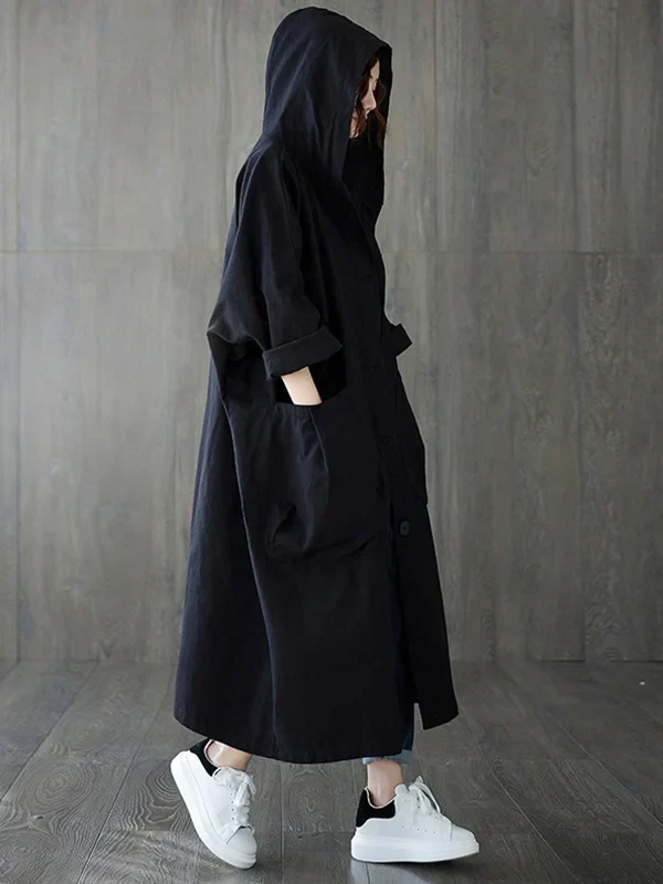 Pauline | Damen Klassischer Langer Wasserdichter Trenchcoat