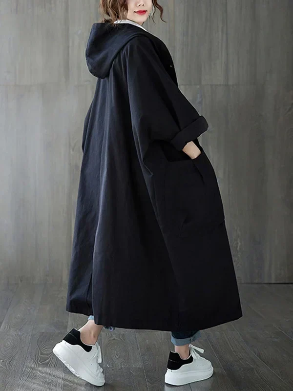 Pauline | Damen Klassischer Langer Wasserdichter Trenchcoat