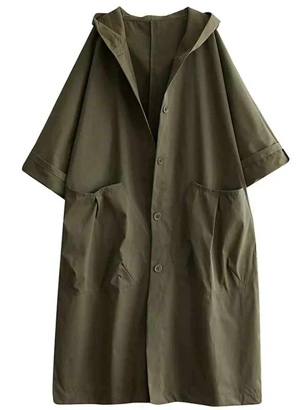 Pauline | Damen Klassischer Langer Wasserdichter Trenchcoat
