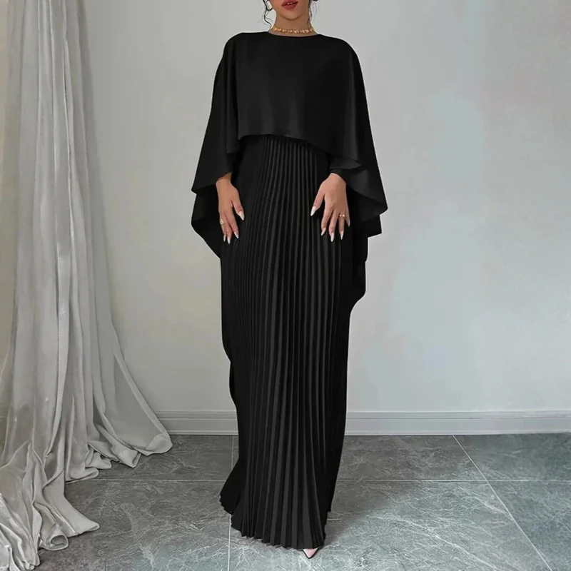 Ida | Damen Cape-Maxikleid für elegante Hochzeitsgäste