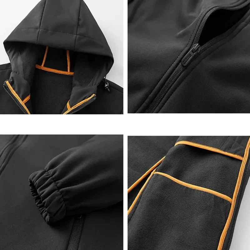 Herren Winter Kapuzen Übergangsjacke Elegant