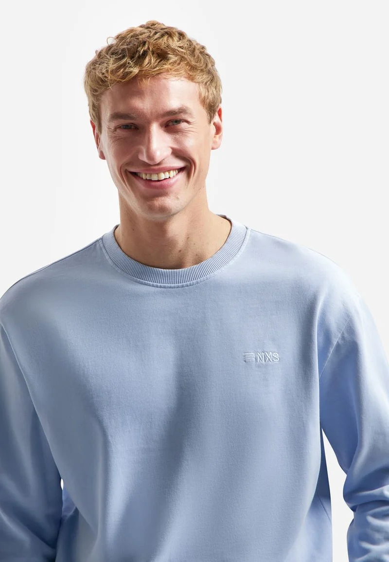 Sweater Crewneck French Terry Garment Dyed