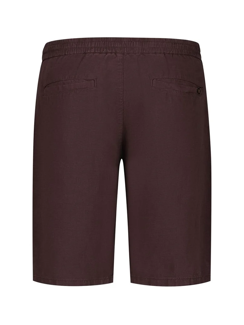 Short Chino With Linen, Garment Dyed