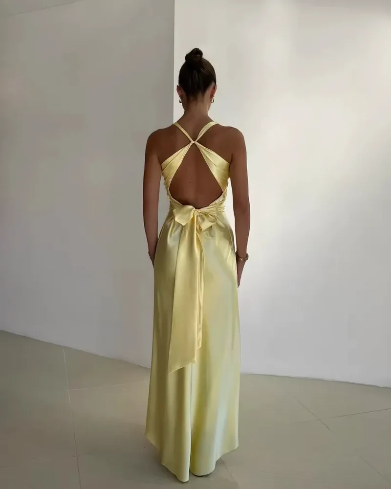 Sandra | Damen Sommer Breite Träger Hochzeitsgastkleid