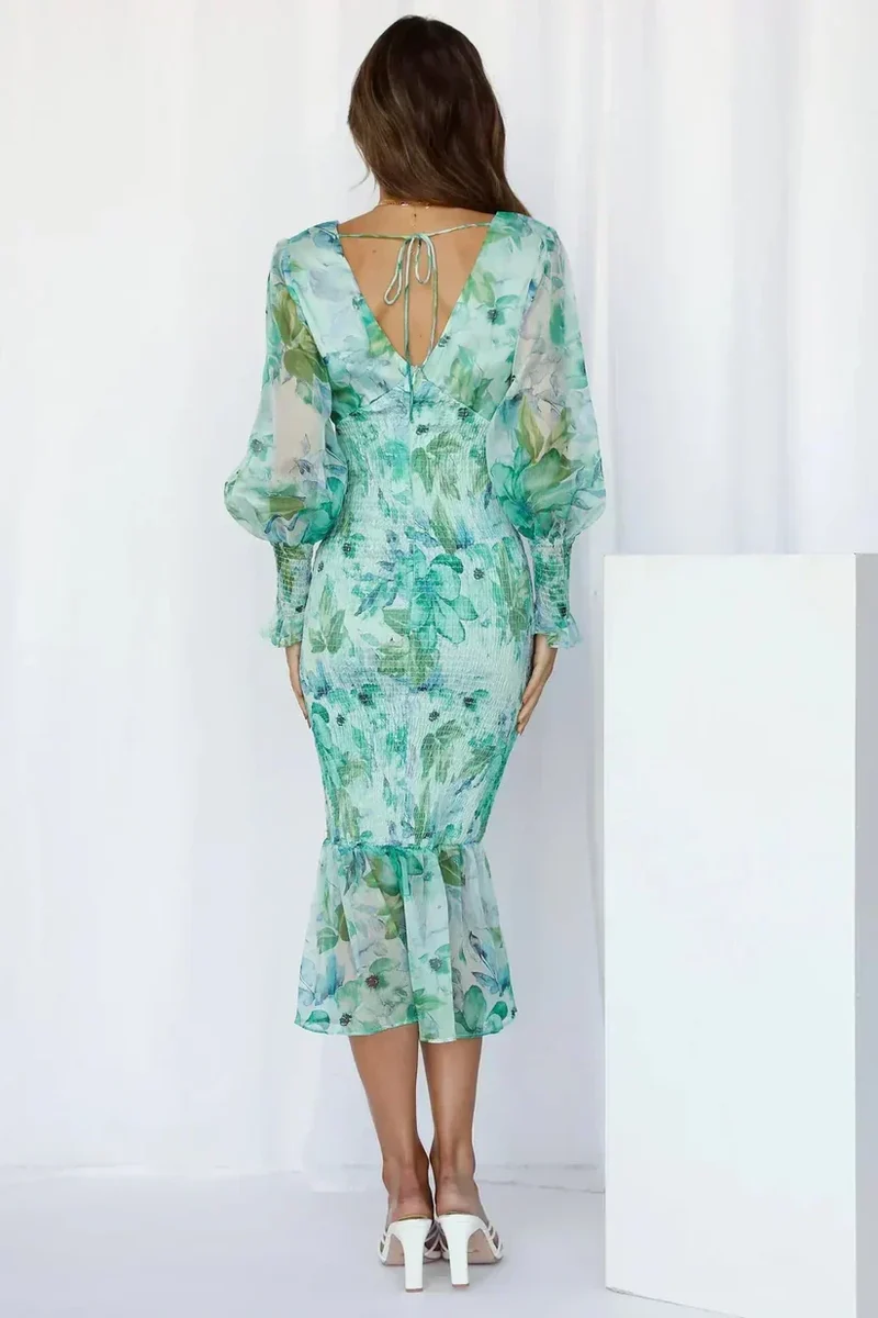 Gisela | Damen Sommer Drapiert Hochzeitsgastkleid