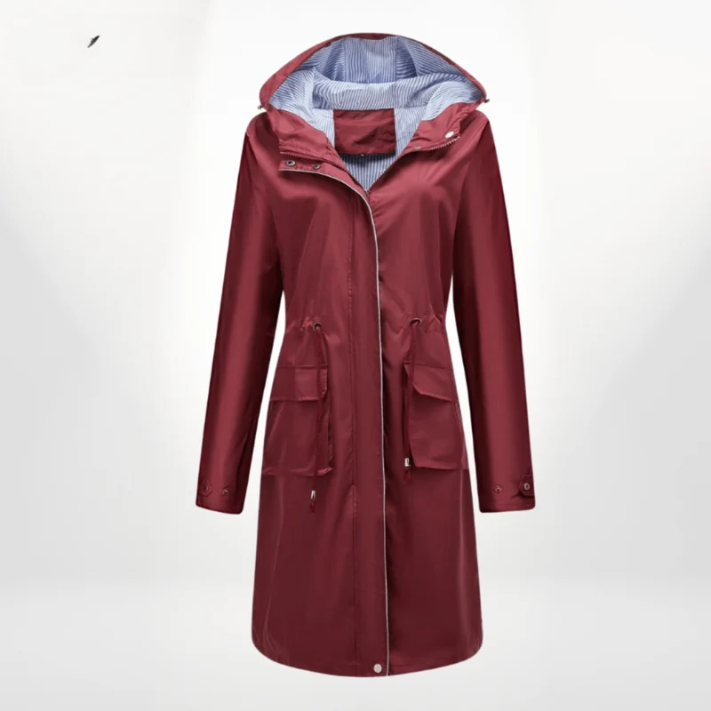 Angelika | Damen Klassisch Kordelzug Regenjacke