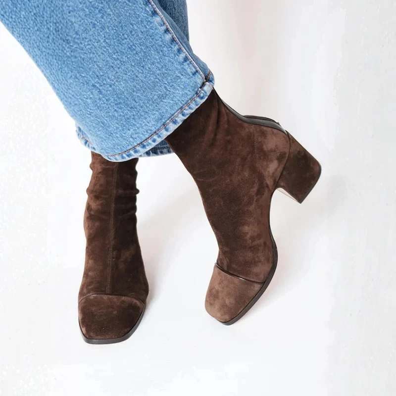 Claudia | Damen Komfort Stiefeletten Mit Absatz