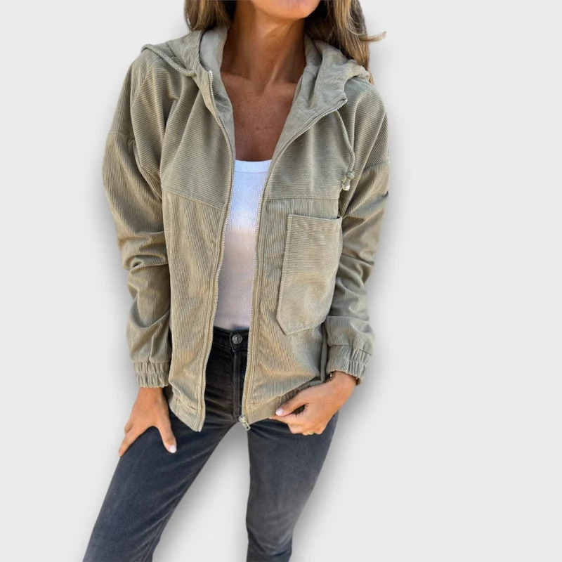 Danna – Cordjacke mit Kapuze und Retro-Charme