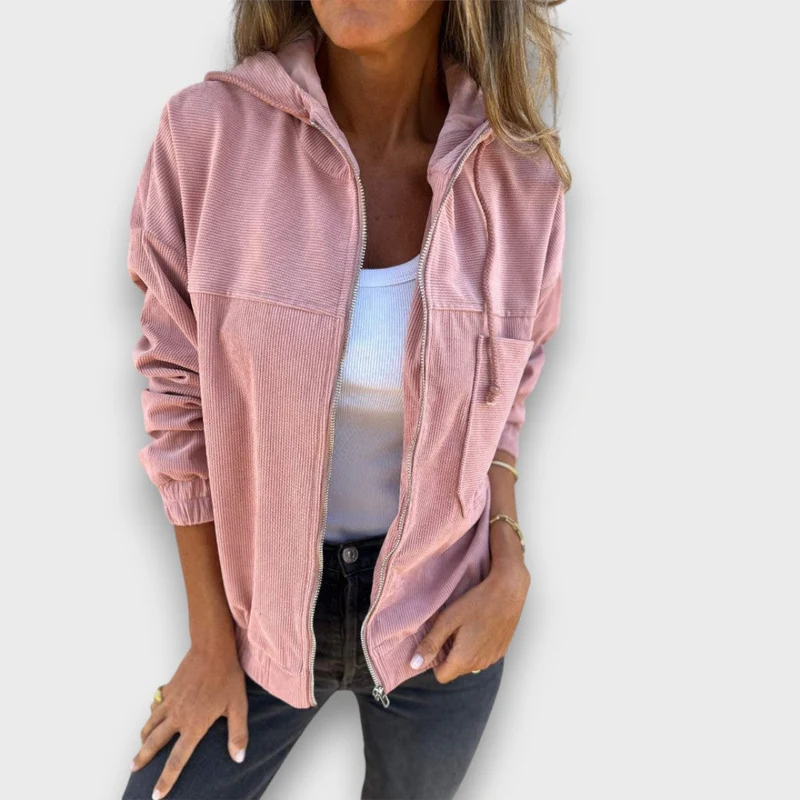 Danna – Cordjacke mit Kapuze und Retro-Charme