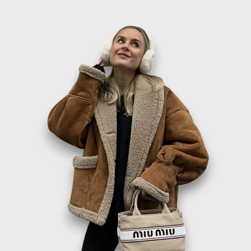 Gina – Warme Jacke mit Teddyfutter