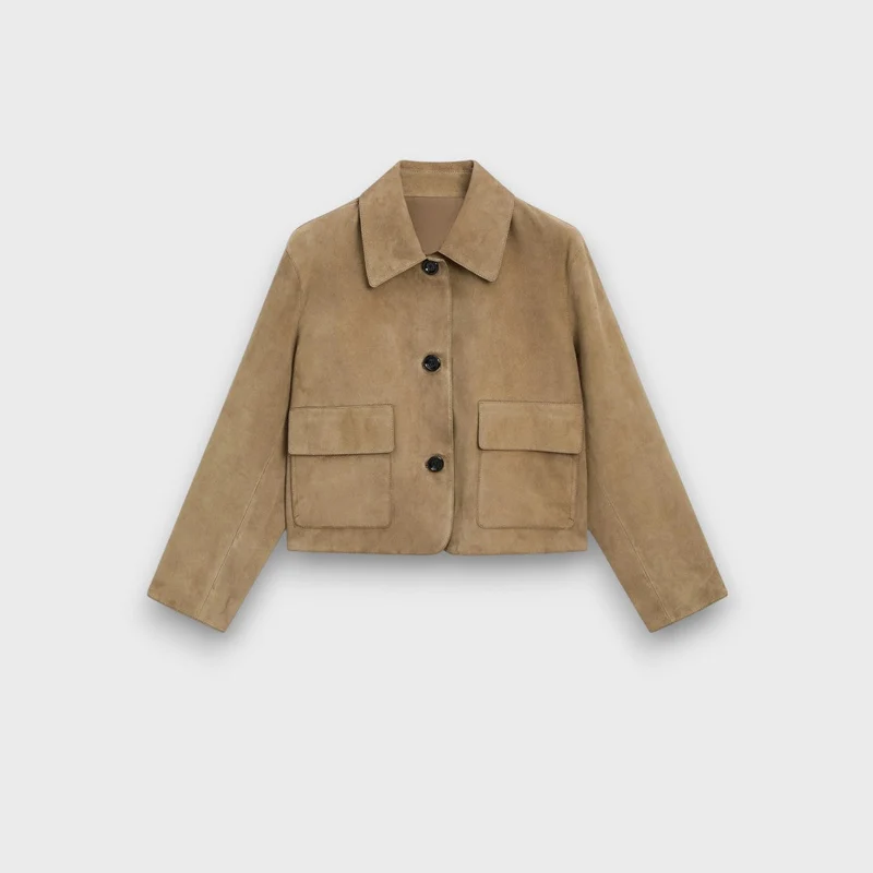 Naomi – Elegante Wildlederjacke mit klassischem Schnitt