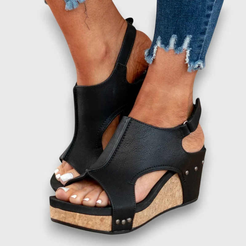 Liane – Keilsandalen mit Softleder-Effekt