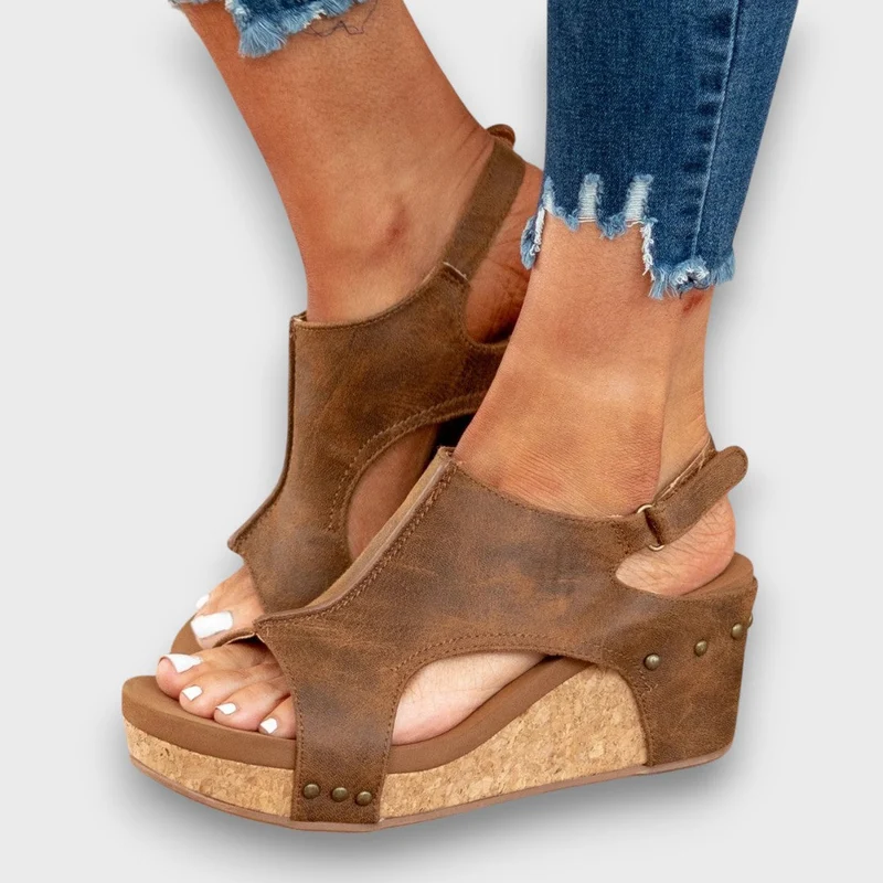 Liane – Keilsandalen mit Softleder-Effekt