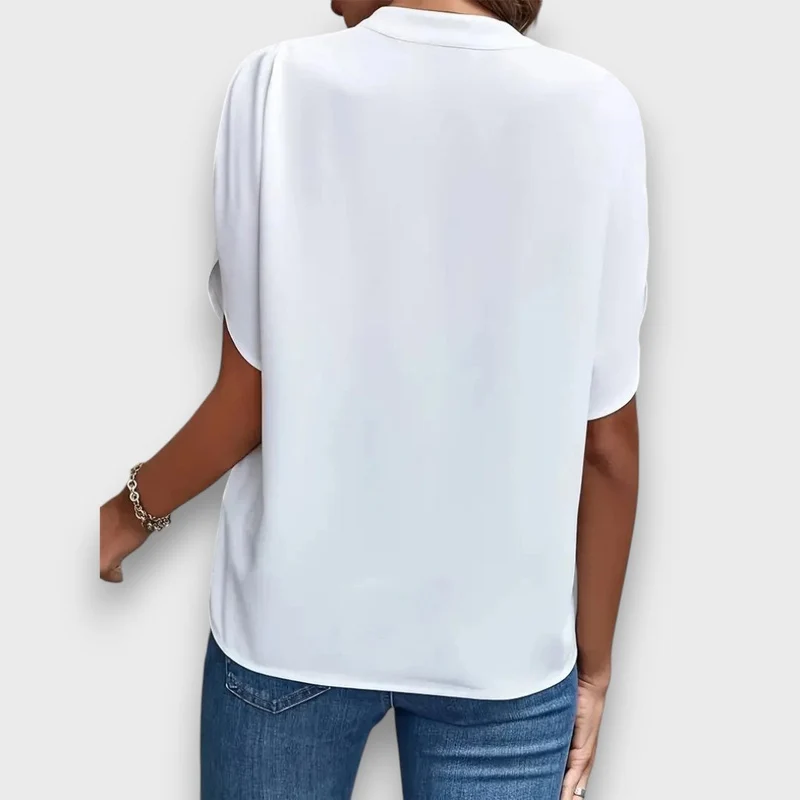 Lunelle – Bluse mit V-Ausschnitt und fließender Form
