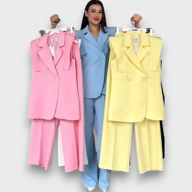 Olanda – Zweiteiler mit Oversize-Blazer und weiter Hose