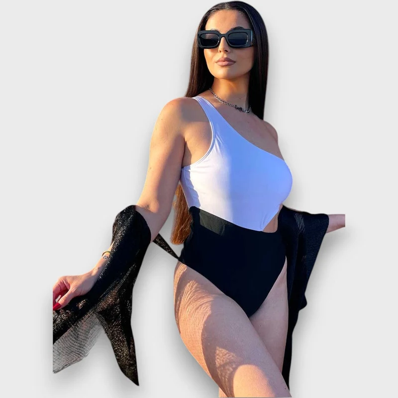 Lior – Asymmetrischer Badeanzug mit Cut-out