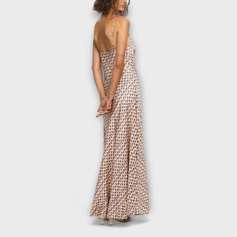 Tove - Schickes geometrisches Druck Maxikleid
