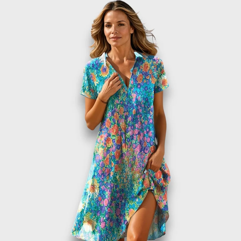 Florena – Blumenkleid mit lockerem Schnitt