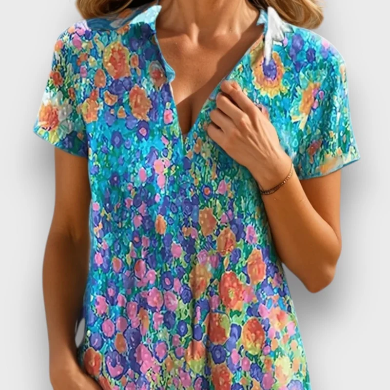 Florena – Blumenkleid mit lockerem Schnitt
