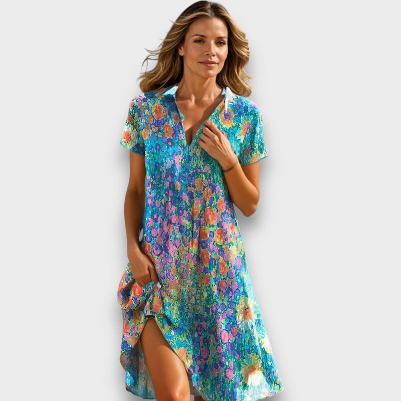 Florena – Blumenkleid mit lockerem Schnitt
