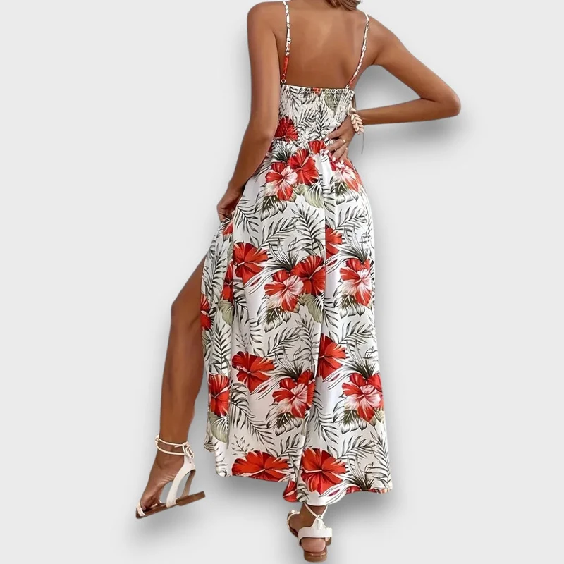 Caliora – Maxikleid mit tropischem Print