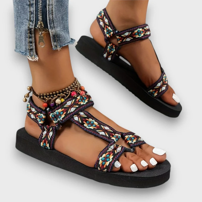 Selenaa – Bunte Komfort-Sandale