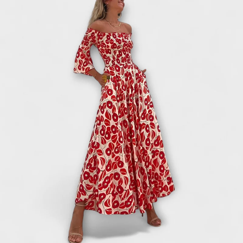 Bellira – Off-Shoulder Kleid mit floraler Leichtigkeit