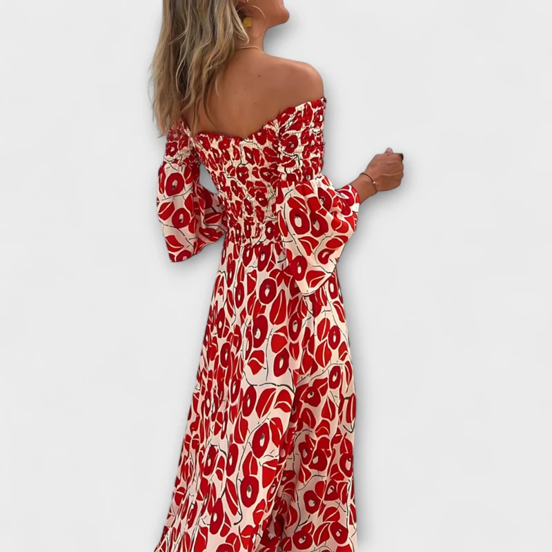 Bellira – Off-Shoulder Kleid mit floraler Leichtigkeit