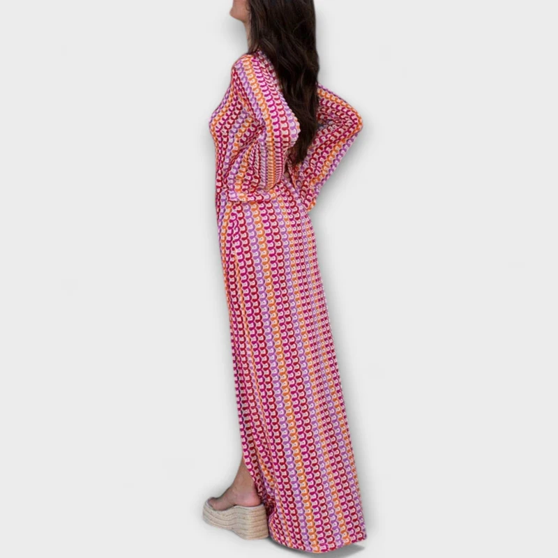 Eliora – Maxikleid mit V-Ausschnitt und Urlaubsflair