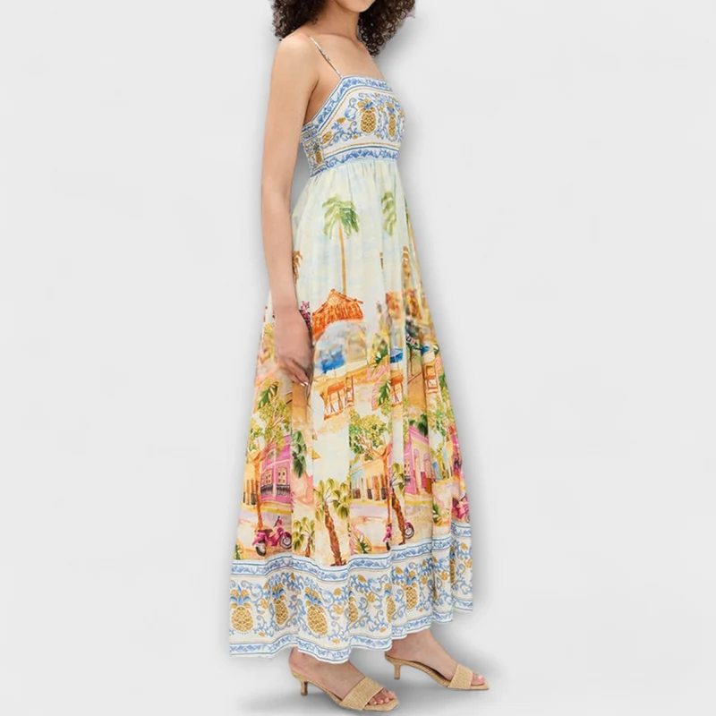 Luira – Locker fallendes Maxikleid mit Multicolor-Muster