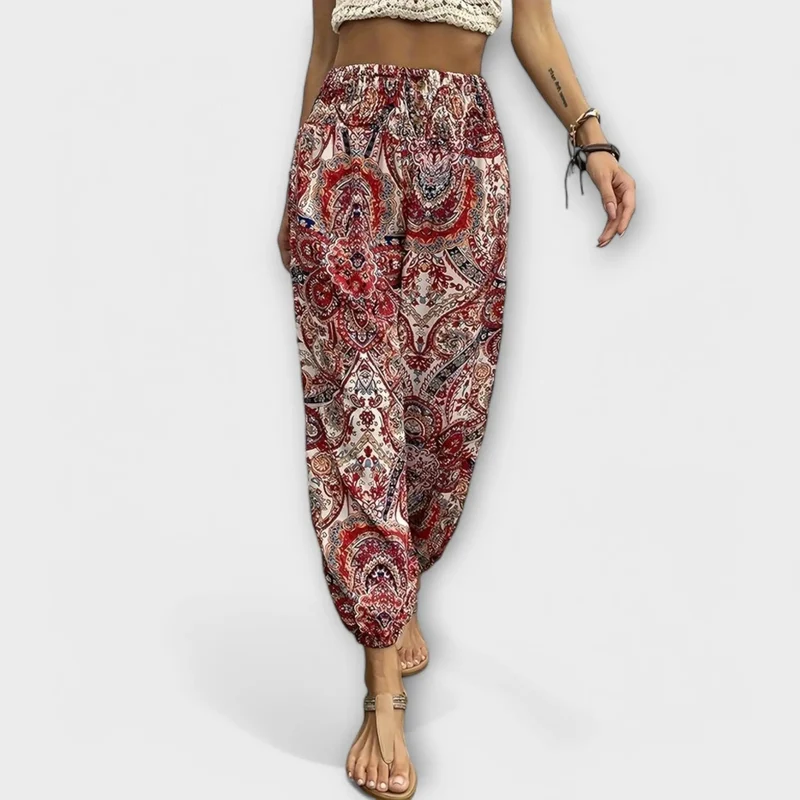 Scarletta – Weite Hose mit Ethno-Muster