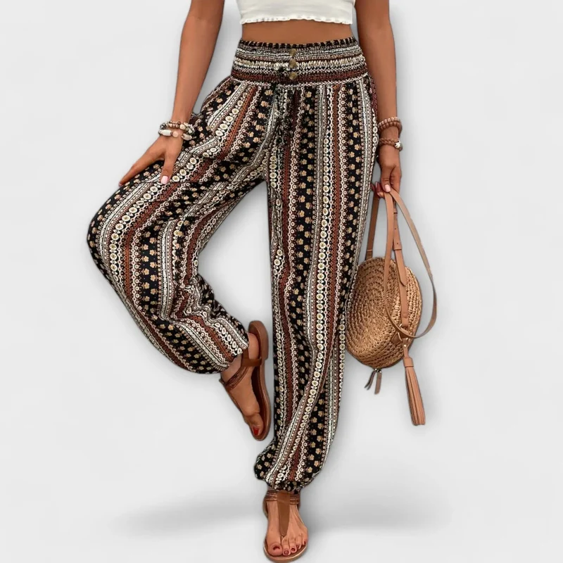Scarletta – Weite Hose mit Ethno-Muster