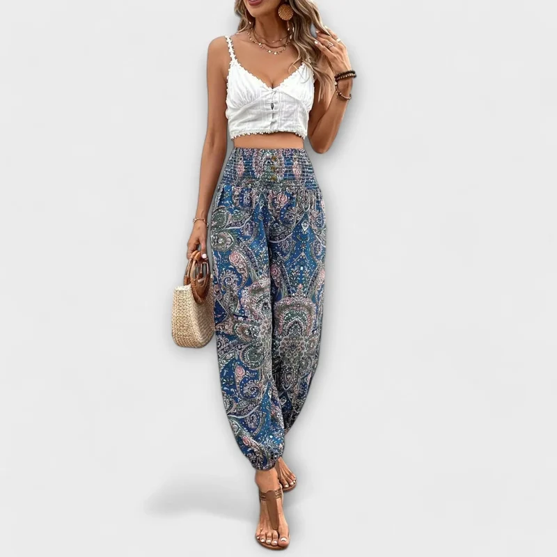 Scarletta – Weite Hose mit Ethno-Muster
