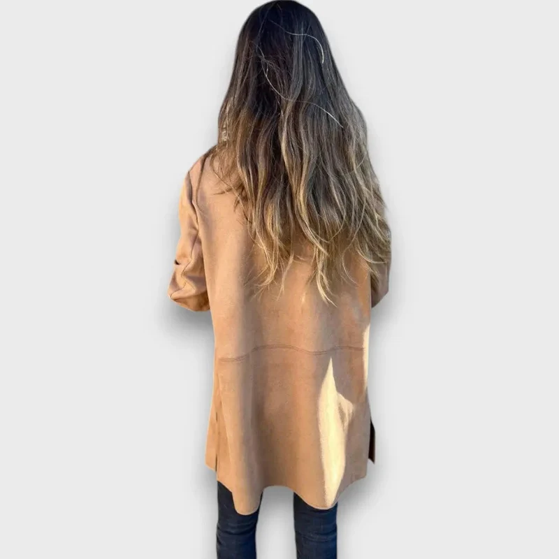 Eloise – Weicher Blazer-Cardigan in Camel