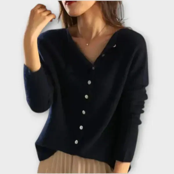 Paige – Weicher Cardigan mit asymmetrischer Knopfleiste