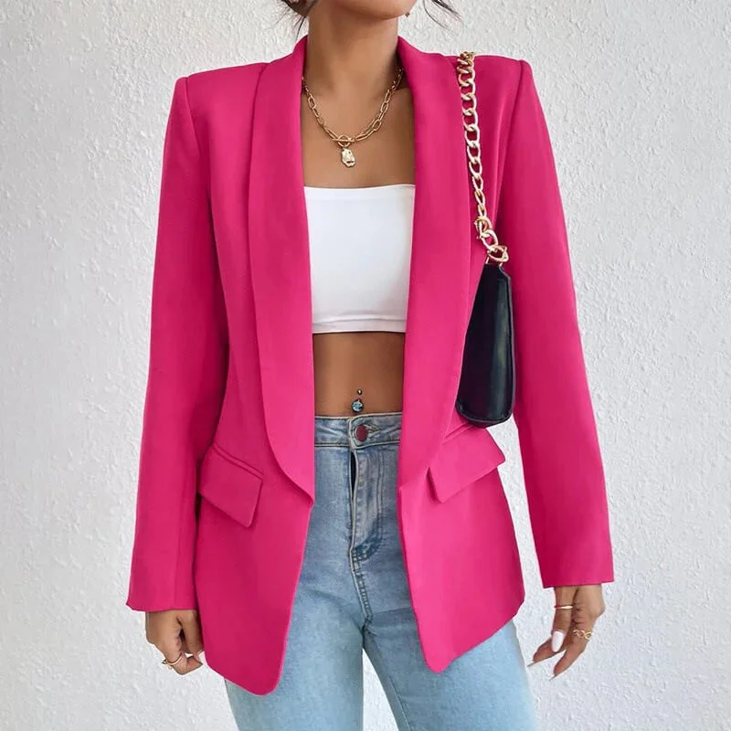 Formeller Damenblazer mit Langarm und aufgesetzten Taschen