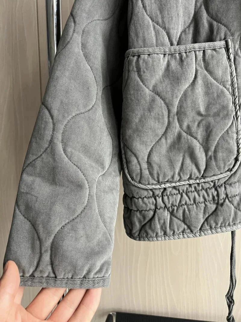 Damen Jacke mit Stehkragen und Taschendetails