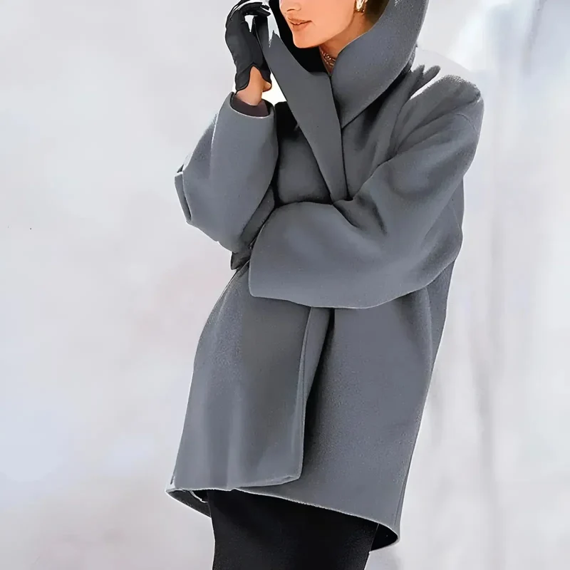 Damen Wintermantel in A-Linie mit seitlichen Taschen