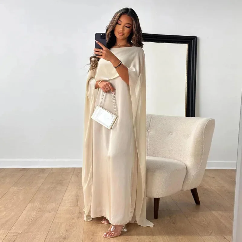 Damen Maxikleid mit Cape für elegante Abendveranstaltungen