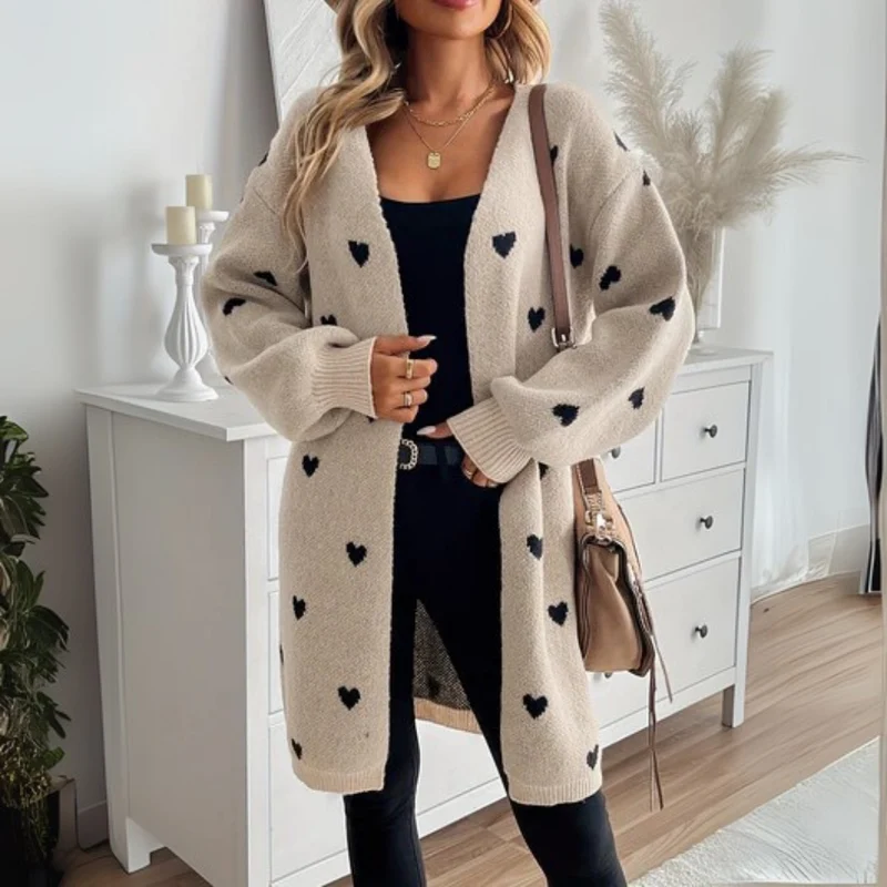 Julia | Cardigan mit Herzmuster