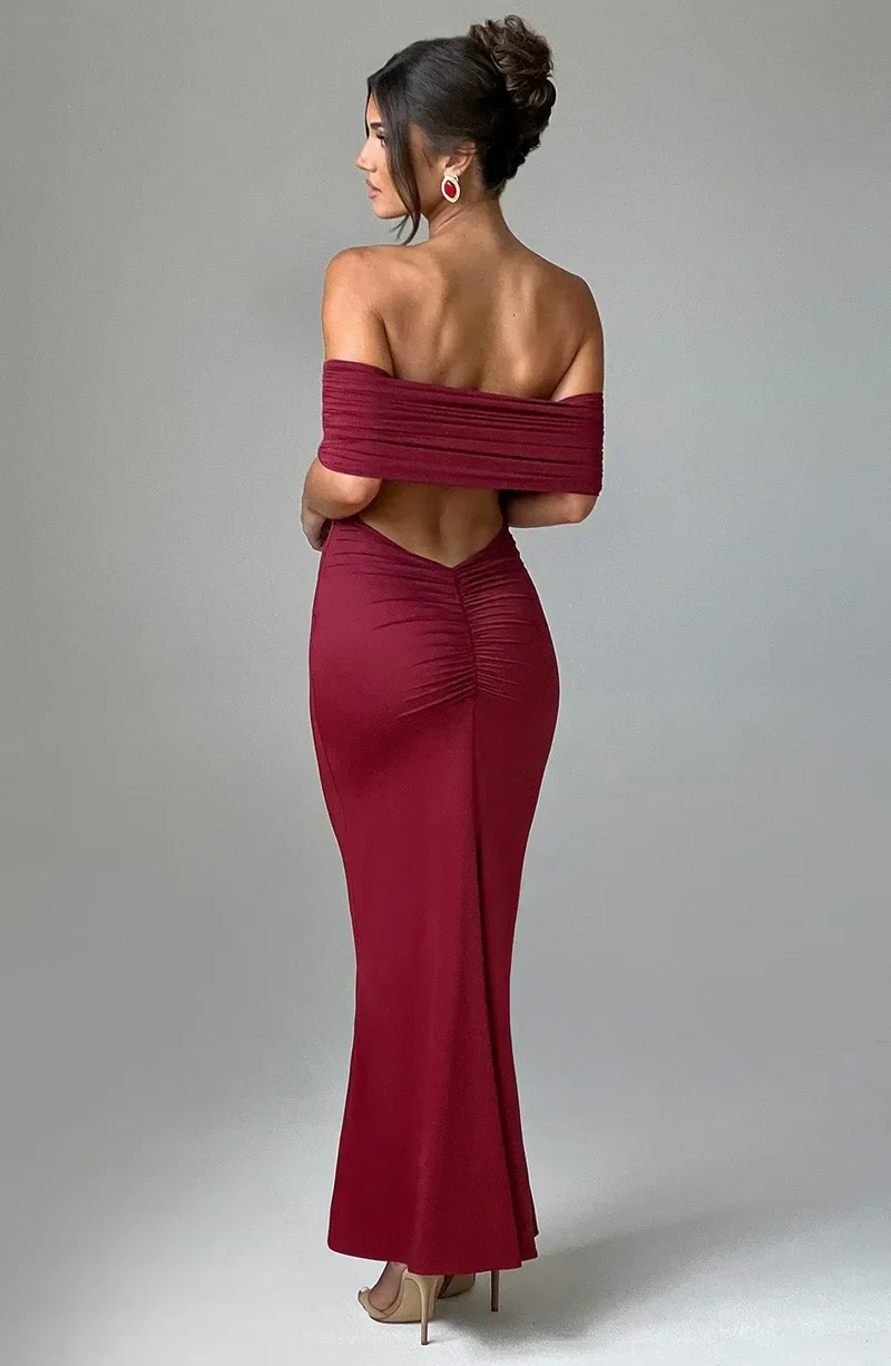 Violet | Rückenfreie Maxikleid