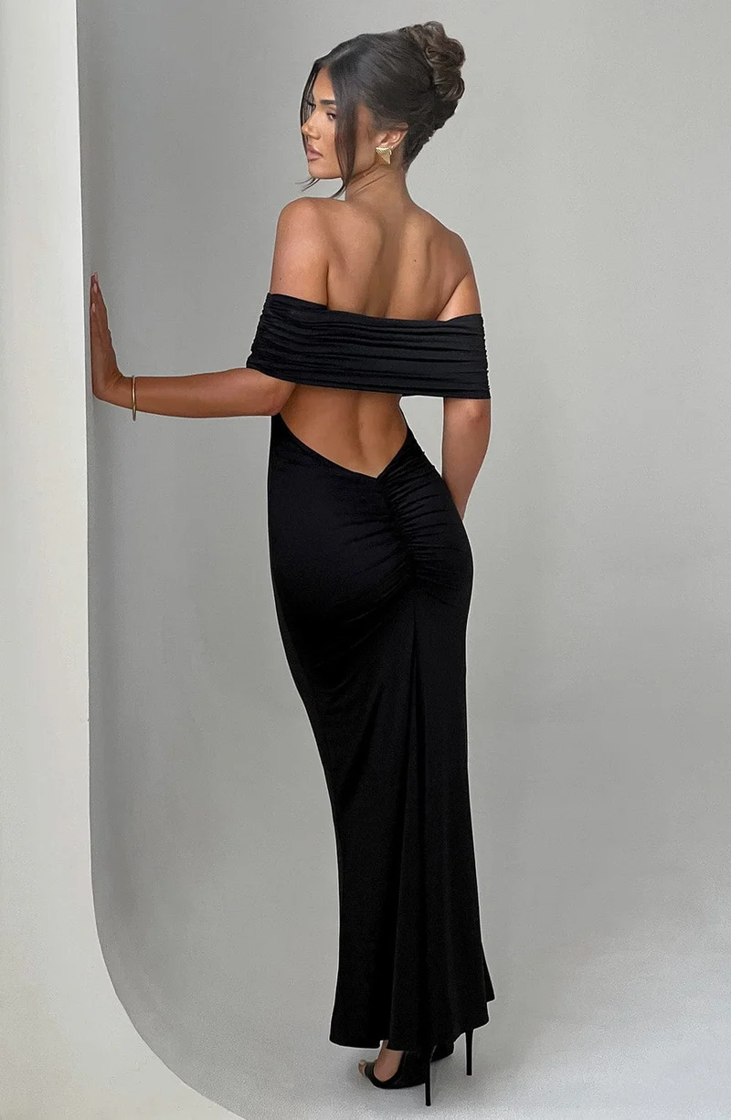 Violet | Rückenfreie Maxikleid