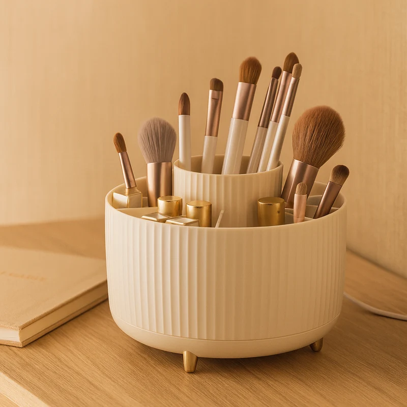 ElegantSpin 360° Drehbarer Organizer – Kosmetik Aufbewahrung