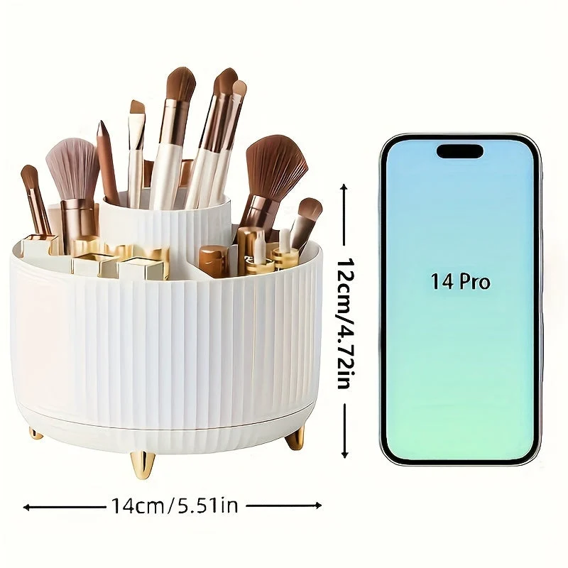 ElegantSpin 360° Drehbarer Organizer – Kosmetik Aufbewahrung