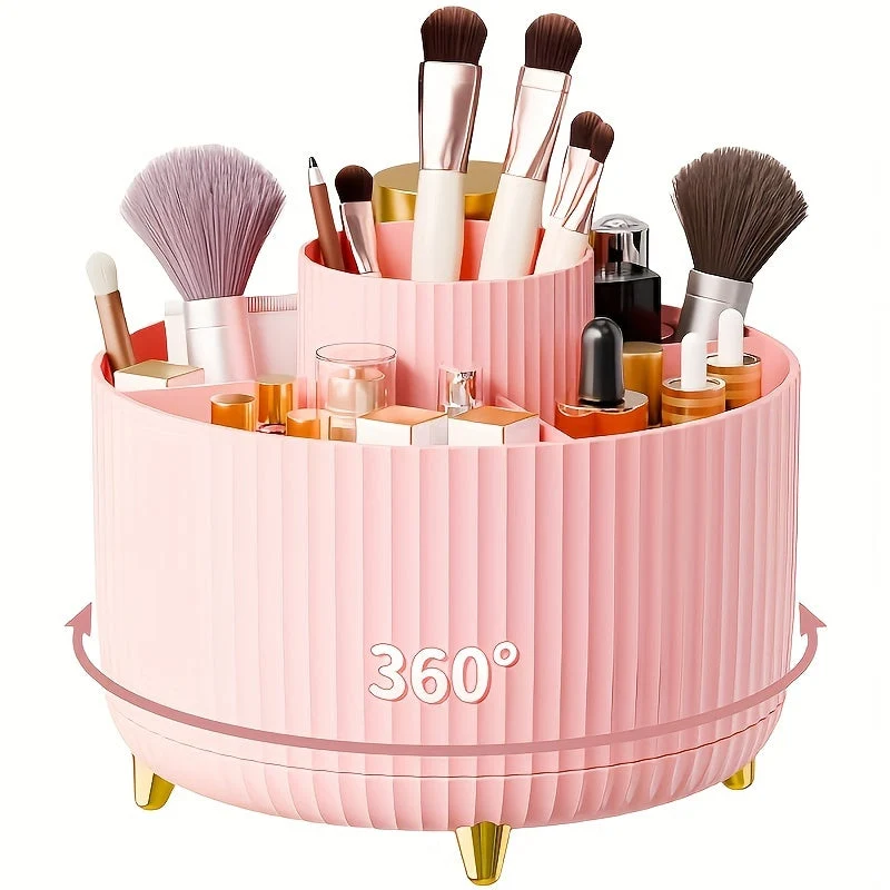 ElegantSpin 360° Drehbarer Organizer – Kosmetik Aufbewahrung