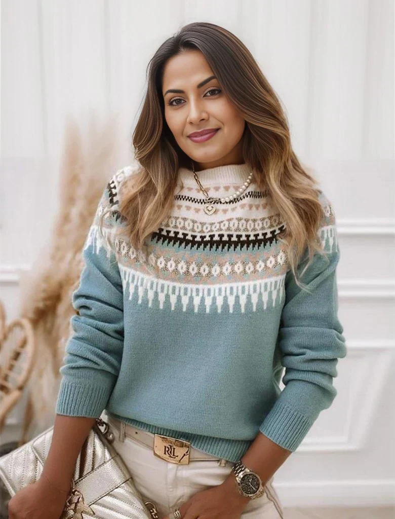 Olivia Norwegerpullover – Damen Pullover mit nordischem Muster