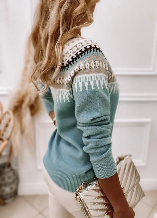 Olivia Norwegerpullover – Damen Pullover mit nordischem Muster