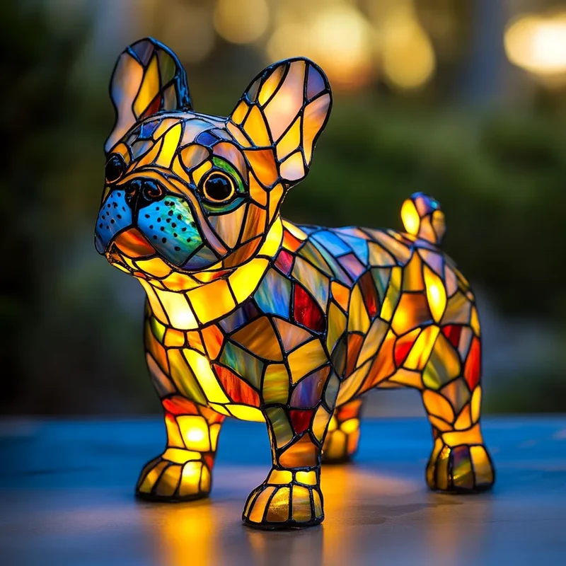 Leuchthund - handgefertigte Lampe, die Herzen erstrahlen lässt