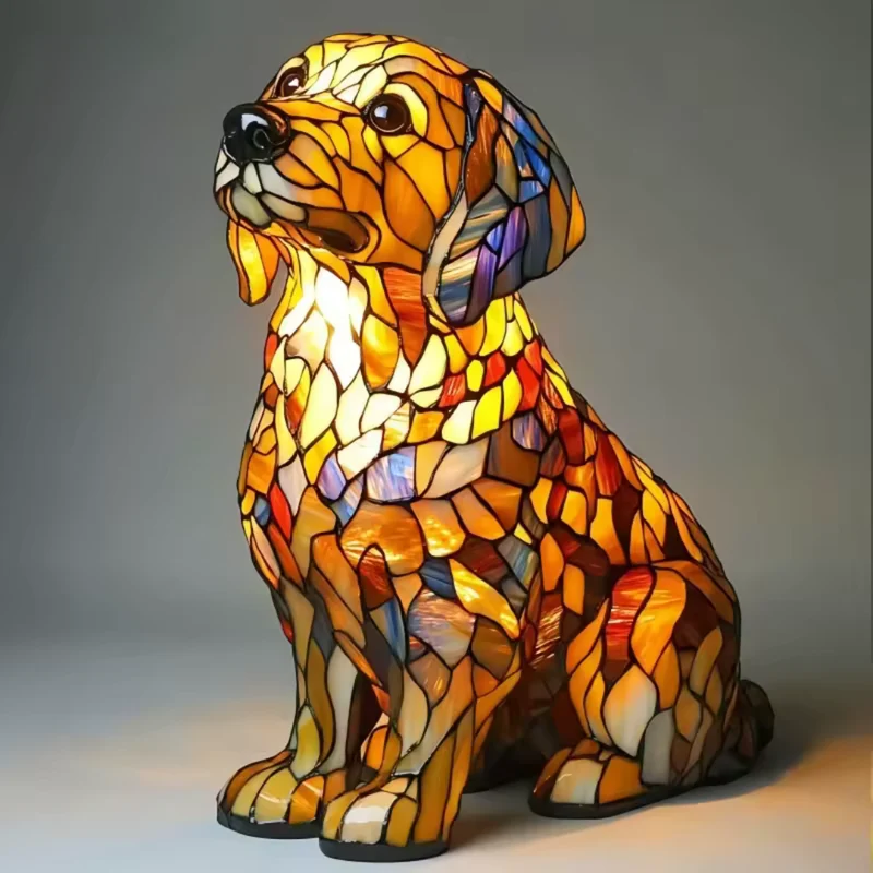 Leuchthund - handgefertigte Lampe, die Herzen erstrahlen lässt