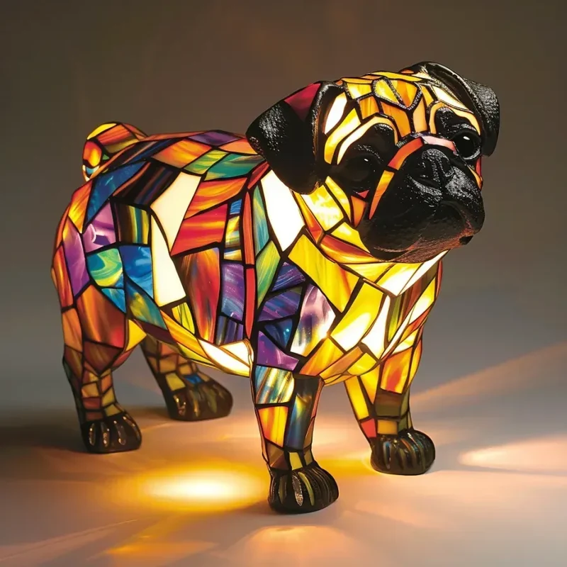 Leuchthund - handgefertigte Lampe, die Herzen erstrahlen lässt